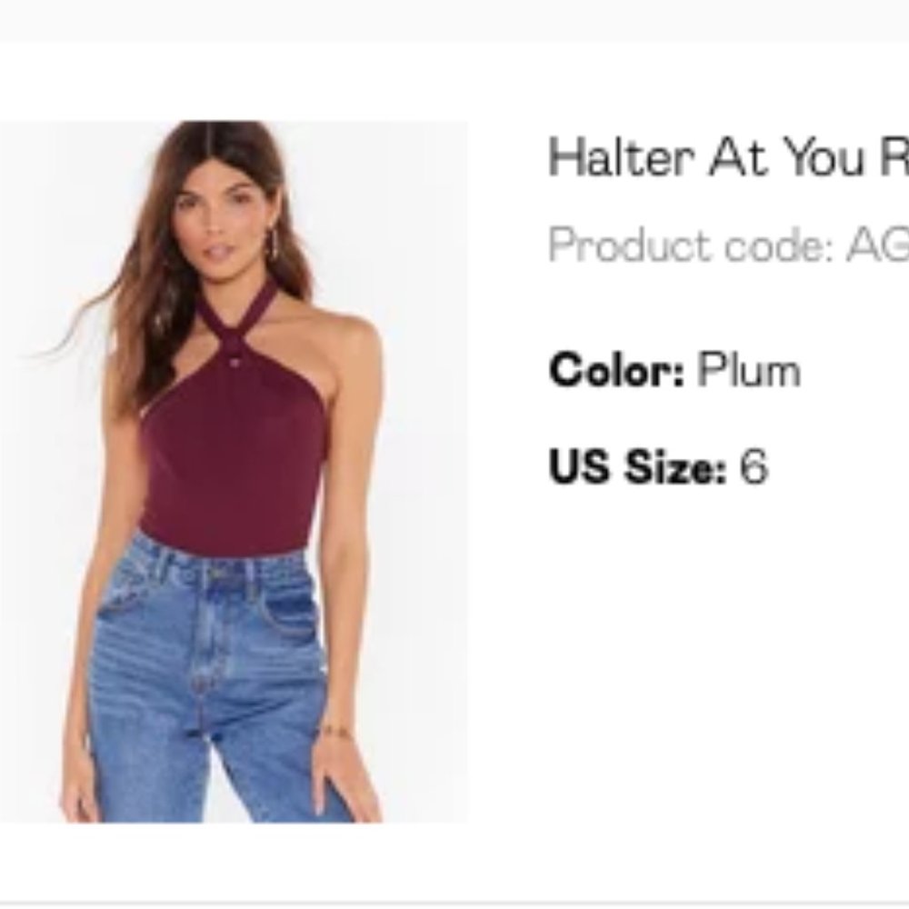 Nasty Gal halter top